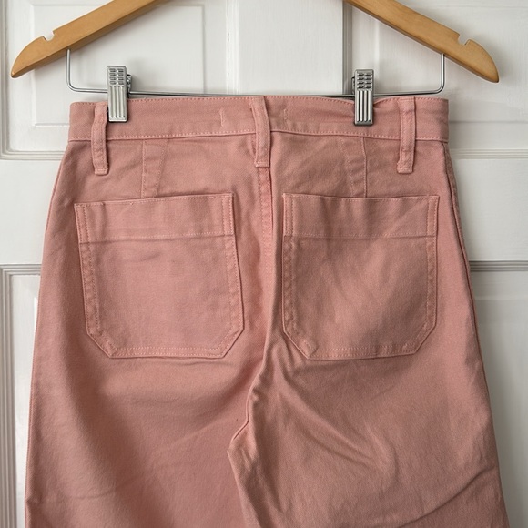 Madewell Women’s Jeans. The Ettie High-Rise Crop Wide-Leg Jeans. Pink. - Picture 3 of 3